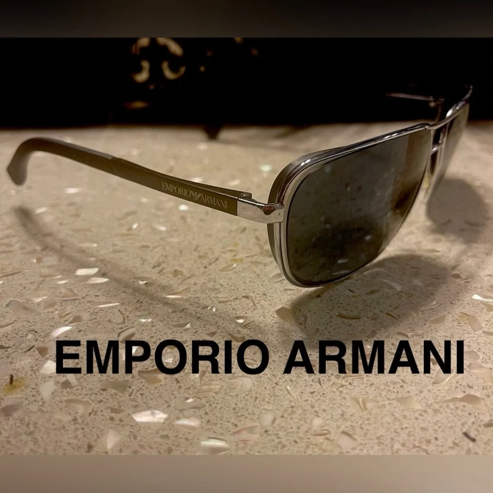 Emporio Armani Black&Silver Frame Sunglasses EA2033